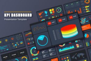 KPI仪表盘多用途PowerPoint演示模板 KPI Dashboard PowerPoint Template
