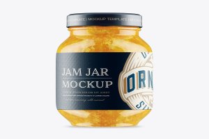 果酱罐瓶包装设计样机psd模板 Jam Jar Mockup
