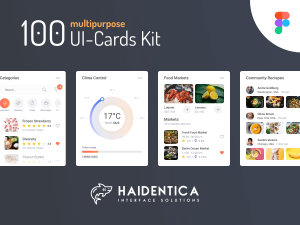 小咖下午茶：100 个多用途App设计UI卡片套件