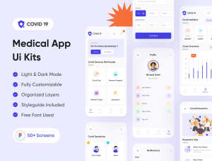 小咖下午茶：医疗和健康App应用程序 UI 套件