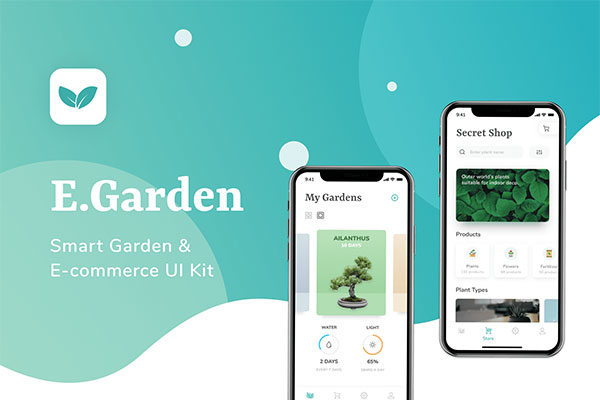 小咖下午茶：智能花园管理App应用程序 UI KIT