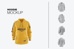 经典运动连帽衫设计样机 Classic Sweatshirt Hoodie Mockup