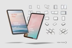iPad Air 2022款苹果平板电脑样机 iPad Air 2022 Mockups