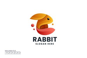 兔子徽标Logo设计模板 Rabbit Logo