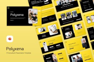 IT顾问解决方案PPT素材 Polyxena – IT Consultant Powerpoint Template