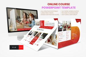 在线课程教育Powerpoint幻灯片模板 Online Course – Education PowerPoint Template