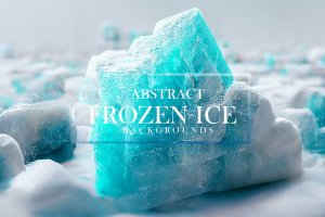 抽象冰雪背景素材 Abstract Frozen Ice Backgrounds #01