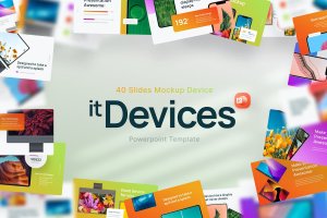 IT设备创意样机PowerPoint演示模板 It Device Creative Mockup PowerPoint Template