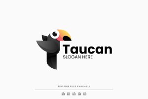 巨嘴鸟渐变Logo标志设计模板 Toucan Gradient Logo
