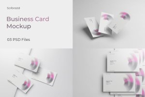 商业名片设计样机模板v3 Business Card Mockup V3