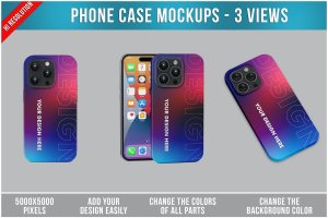 iPhone 14 Pro手机壳设计样机 Phone Case Mockups