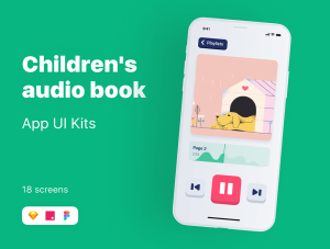 小咖下午茶：儿童有声读物App UI套件