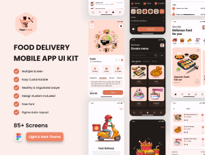 小咖下午茶： 送餐App移动应用程序iOS UI套件