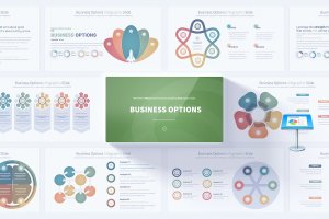 业务选项信息图表Keynote幻灯片模板 Business Options – Keynote Infographics Slides