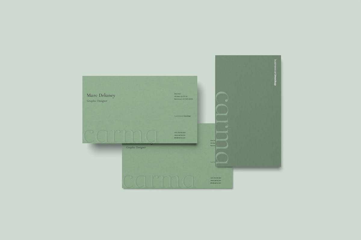 印刷名片品牌VI样机 Business Card Mockup