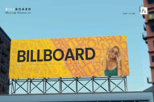 铁架海报广告牌样机模板 Billboard Mockup