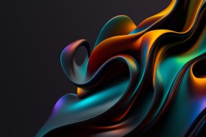 彩色3D形状抽象深色背景 Abstract 3D Background
