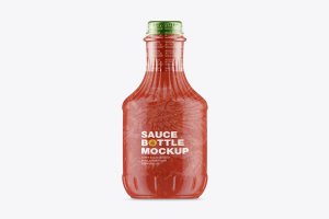 酱油瓶包装设计样机 Sauce Bottle Mockup