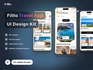 小咖下午茶：旅行App应用程序iOS UI设计套件