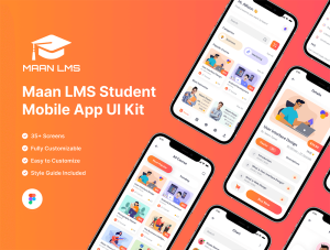 小咖下午茶：LMS系统学生移动应用程序iOS 和 Android UI 套件