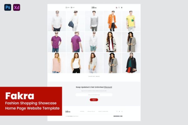 时尚展示网站设计模板 Fakra – Fashion Showcase Website Design Template