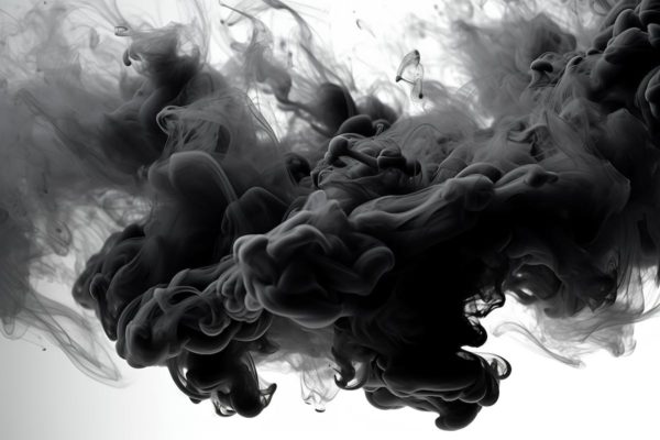 抽象3D黑色烟雾背景素材 Black Smoke On white background
