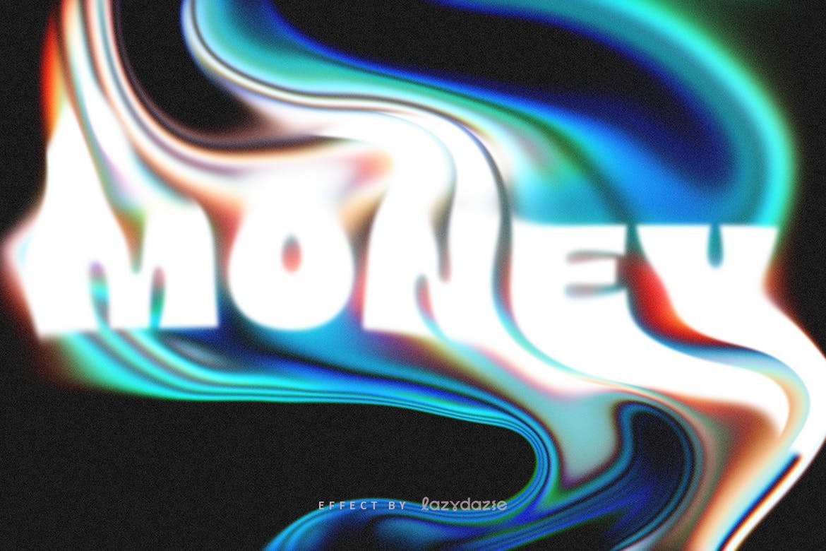 迷糊幻觉熔化PSD文本效果 Trippy Melting PSD Text Effect 笔刷动作 第3张