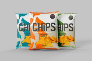 袋装薯片包装样机 Potato Chips Packaging Mockup