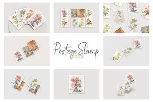 MI – 邮票样机 MI – Postage Stamp Mockup