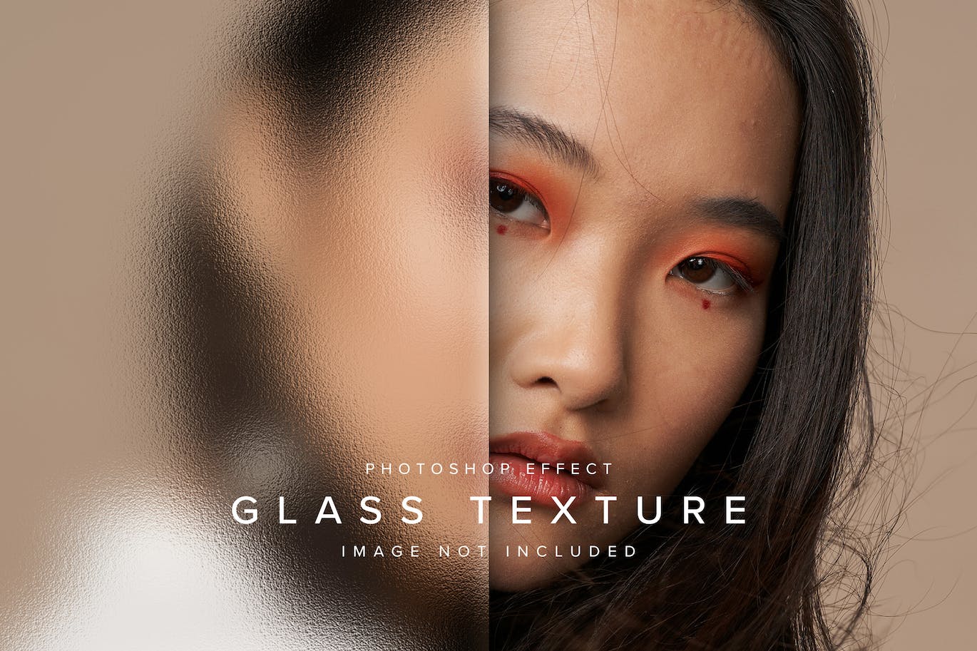 玻璃纹理PSD照片效果 Glass Texture PSD Photo Effect 笔刷动作 第1张