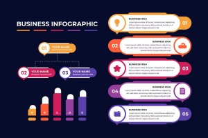 扁平业务信息图表设计模板 Flat Business Infographic Design Template