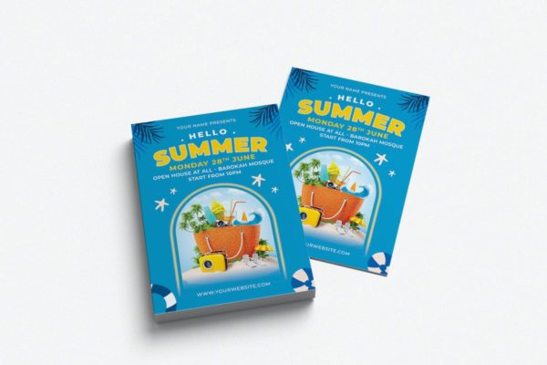 夏季狂欢宣传单模板 Summer Flyer Template