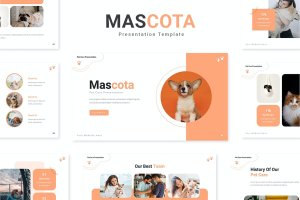 宠物护理服务介绍谷歌幻灯片模板 Mascota – Pet Care Google Slides Template