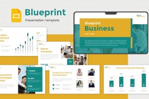经典商业风格谷歌幻灯片模板 Blueprint – Business Google Slide Template