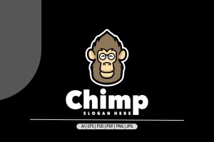 黑猩猩Logo模板 Chimp