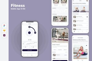 健身移动应用程序 UI 套件 Fitness Mobile App UI Kit