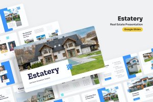 房地产行业适用的 Google 幻灯片演示文稿 Estatery – Real Estate Google Slides Presentation