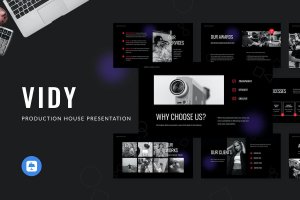 智能家居产品主题演讲Keynote模板 Vidy – Production House Keynote