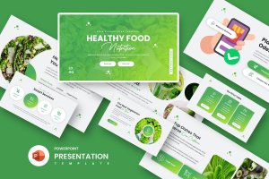食品企业/品牌 PowerPoint 演示模板 Greent Food PowerPoint Presentation Template