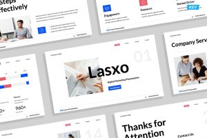 简约设计风格数字营销演示Keynote模板 Lasxo – Clean Digital Marketing Presentation 010