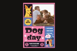 宠物狗活动日传单 Dog Day Flyer