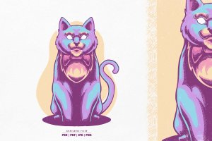 猫矢量插画 Cat Illustration