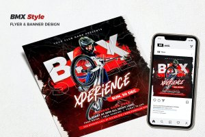 小轮车风格比赛海报设计 BMX Style Competition