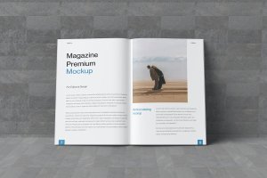 杂志排版设计预览样机 XMI – Magazine Mockup