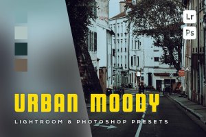 6 个都市情调照片调色 Lightroom 和 Photoshop 预设 6 Urban Moody Lightroom and photoshop Presets