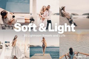 20 个柔和明亮照片滤镜 Lightroom 预设和 LUT 20 Soft and Light Lightroom Presets and LUTs
