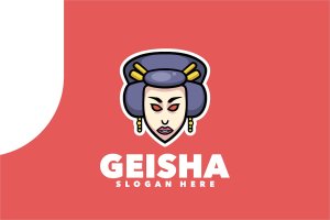 艺伎Logo标志设计模板 Geisha Logo