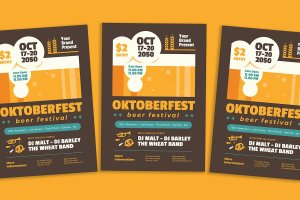 慕尼黑啤酒节活动传单 Oktoberfest Event Flyer