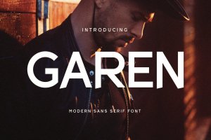 现代无衬线英文字体 Garen – Modern San Serif Font