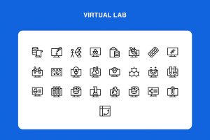 虚拟实验室图标 Virtual Lab Icons